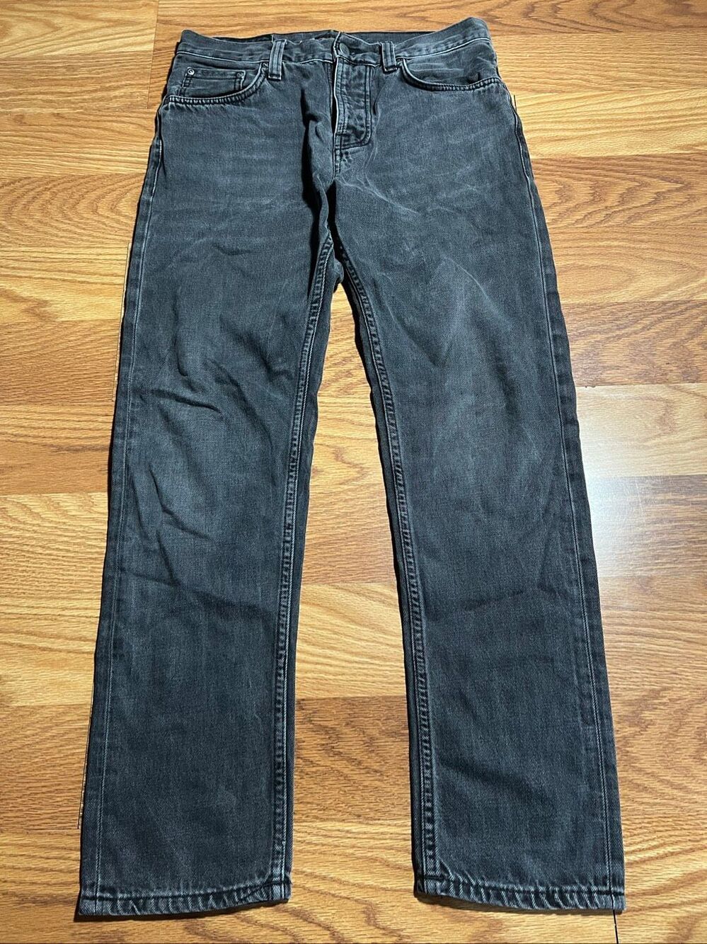 Nudie Men’s Steady Eddie II Black Jeans 30x30 (Actual 32x29)